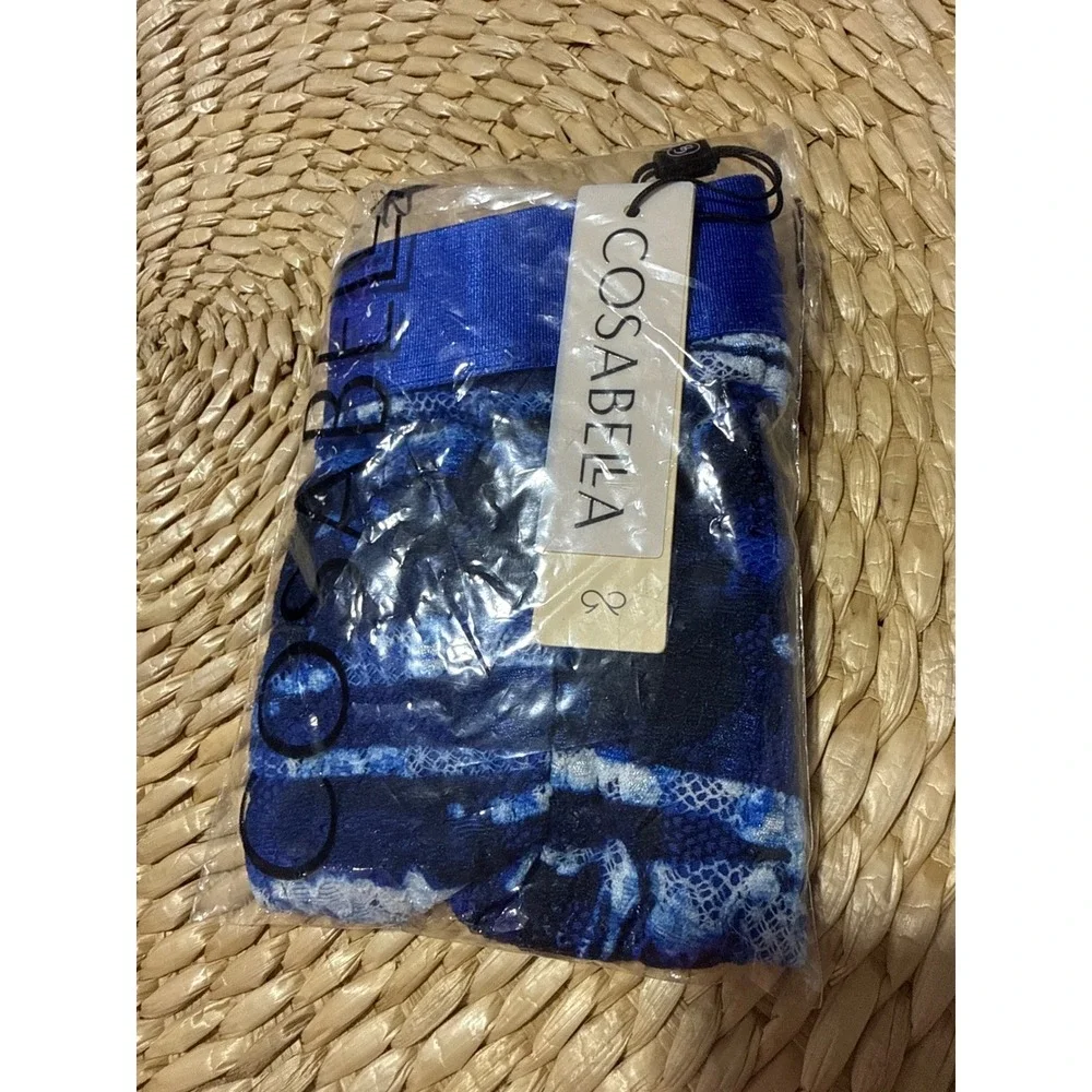 Cosabella Never Say Never Jock Strap Men's Lace Underwear Blue Print XL New